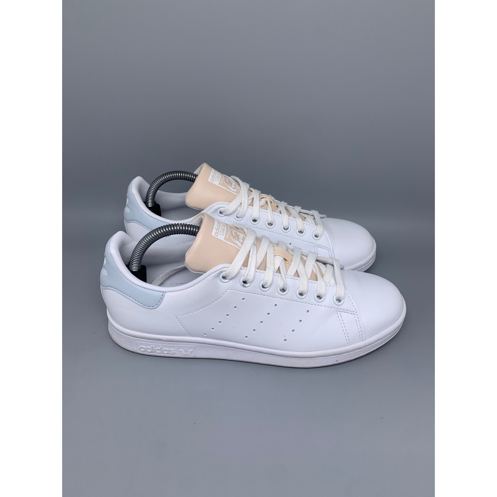 Adidas Stan Smith White Blue Tennis Shoes GV7376 Women's Sz‎ 9
